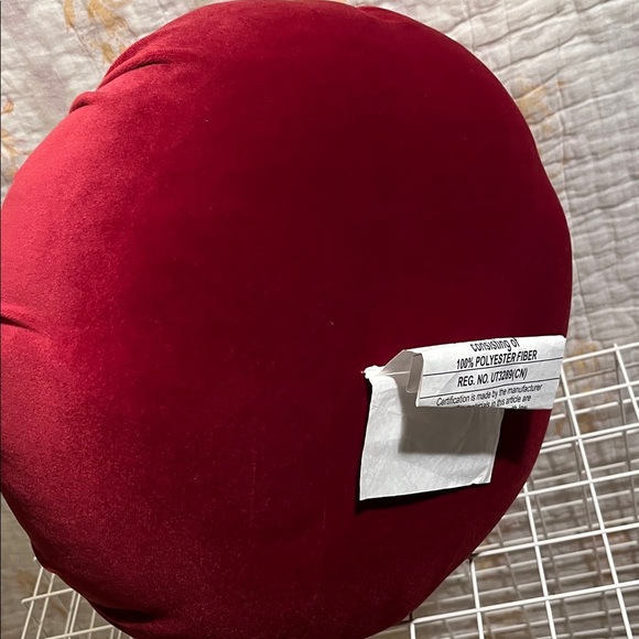 Threshold Velvet Red Pumpkin Pillow - Picture 9 of 9